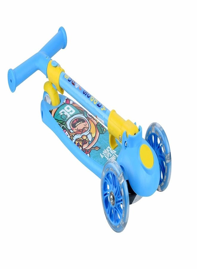 Drumstone (𝟏𝟓 𝐘𝐞𝐚𝐫𝐬 𝐰𝐚𝐫𝐫𝐚𝐧𝐭𝐲) Smart Foldable Kick Scooter for Kids | 3 Adjustable Heights, LED Light-Up PU Wheels | Durable, Foldable & Safe Design | Supports up to 45 Kg | for Ages 3+ - Image 3